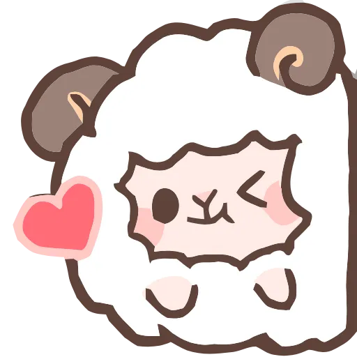 ❤️ Эмодзи «Fluffy Sheep» для Telegram