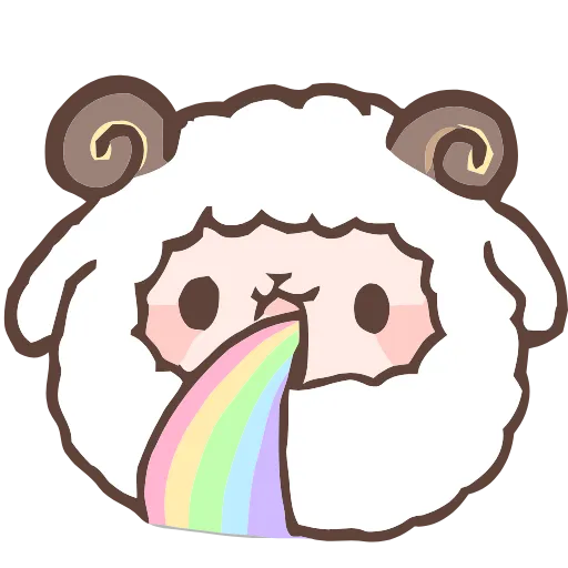 🌈 Эмодзи «Fluffy Sheep» для Telegram