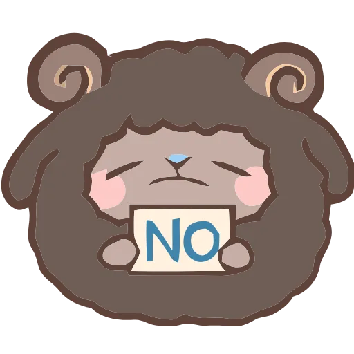 ❌ Эмодзи «Fluffy Sheep» для Telegram