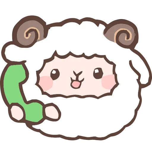 📞 Эмодзи «Fluffy Sheep» для Telegram