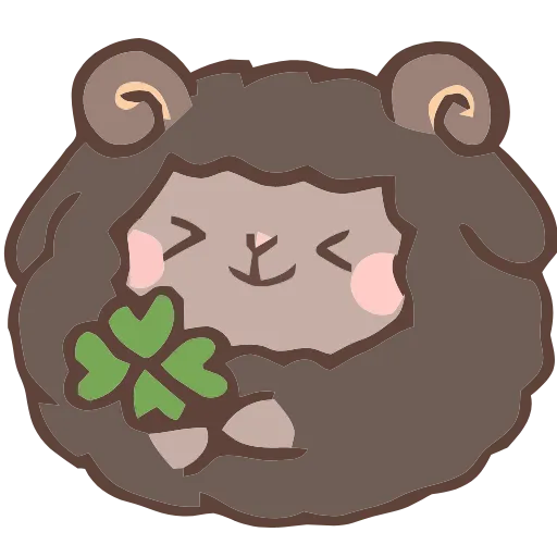 🍀 Эмодзи «Fluffy Sheep» для Telegram