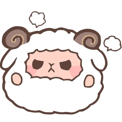 😤 Эмодзи «Fluffy Sheep» для Telegram