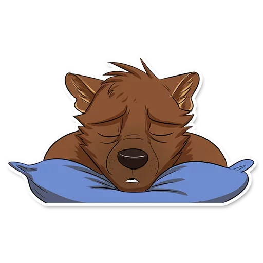 😴 Стикер «Fluffy World» для Telegram