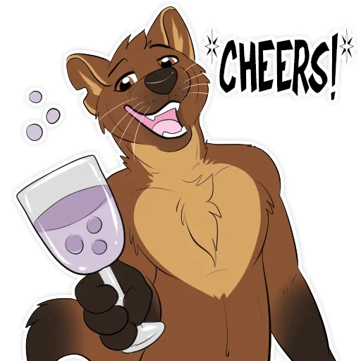 🍷 Стикер «Fluffy World» для Telegram