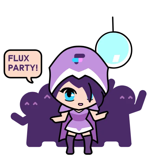 🥳 Стикер «flux» для Telegram