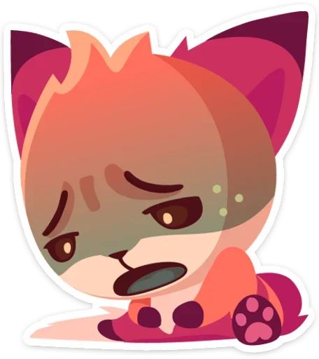😰 Стикер «Фокси • Foxy» для Telegram