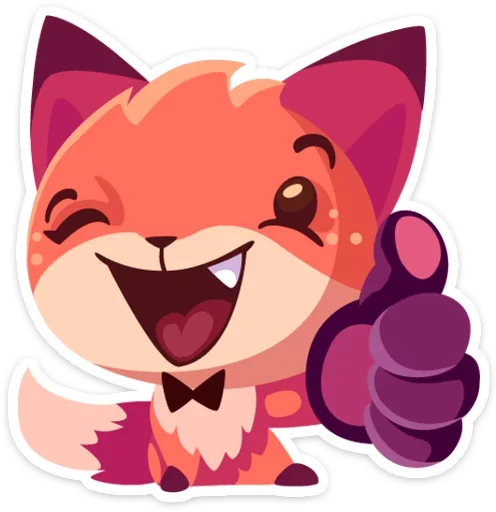👍 Стикер «Фокси • Foxy» для Telegram