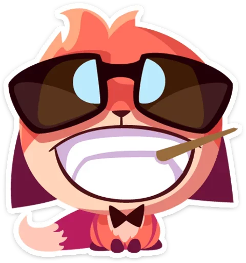 😎 Стикер «Фокси • Foxy» для Telegram