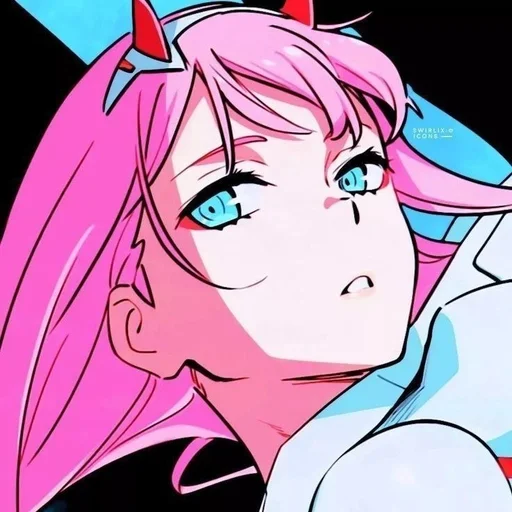 😕 Стикер «Darling in the Franxx» для Telegram
