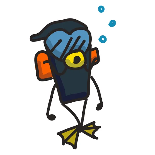 🌊 Стикер «Кузя» для Telegram