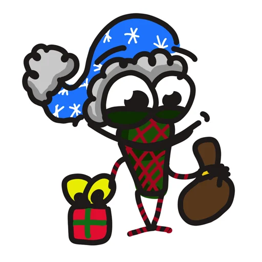 🎄 Стикер «Кузя» для Telegram