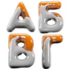 Стикер 34 Жидкий Алфавит