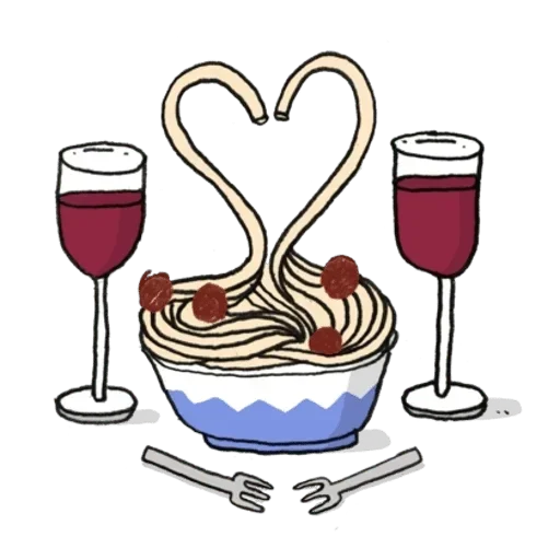 😚 Стикер «Food and Wine» для Telegram