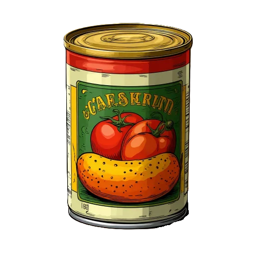 🥫 Стикер «Ретро еда» для Telegram
