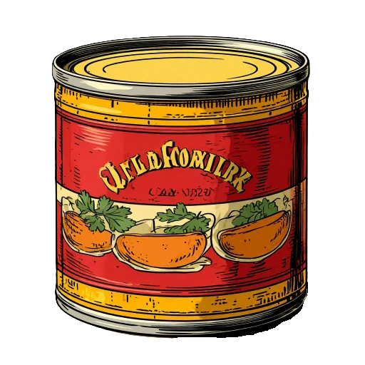 🥫 Стикер «Ретро еда» для Telegram