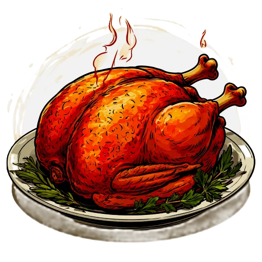 🍗 Стикер «Ретро еда» для Telegram