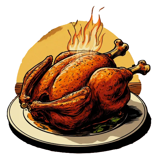 🍗 Стикер «Ретро еда» для Telegram