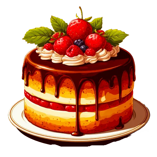 🍰 Стикер «Ретро еда» для Telegram
