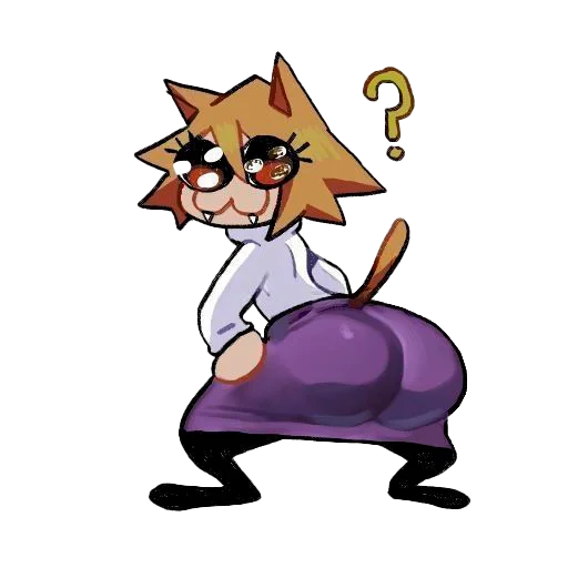 🍑 Стикер «Кішка-дурішка» для Telegram
