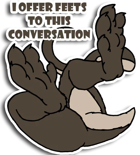 Стикерпак Foot Fluffy для Telegram