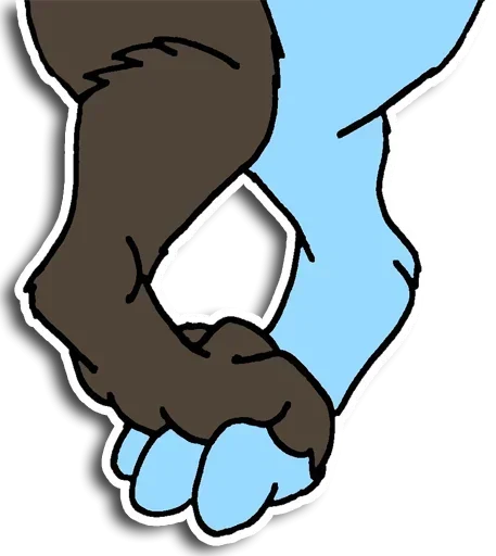 😉 Стикер «Foot Fluffy» для Telegram