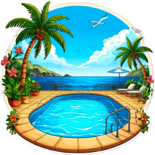 🏝 Стикер «Тусуйся правильно» для Telegram