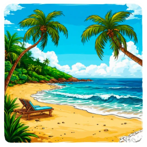 🏝 Стикер «Тусуйся правильно» для Telegram