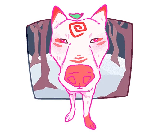 🐺 Стикер «Лесная парочка без надписей» для Telegram