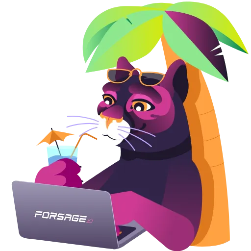 🌴 Стикер «FORSAGE.io» для Telegram