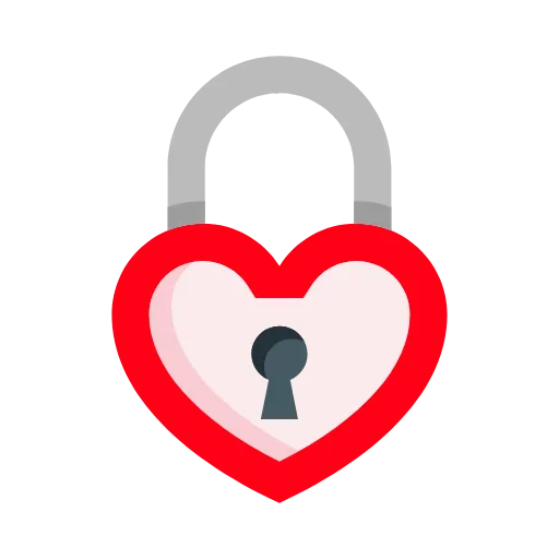 🔒 Эмодзи «Красные буквы, любовные иконки» для Telegram