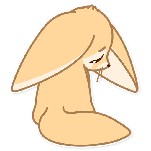😔 Стикер «Лисёнок Аск» для Telegram