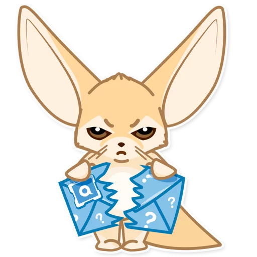 🤐 Стикер «Лисёнок Аск» для Telegram