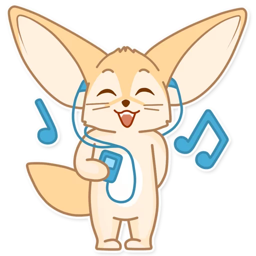 🎧 Стикер «Лисёнок Аск» для Telegram