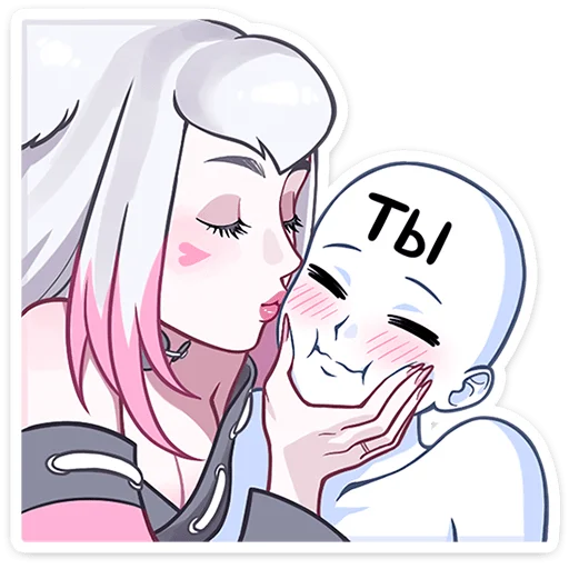😘 Стикер «Лисий тандем Мари и Минто» для Telegram