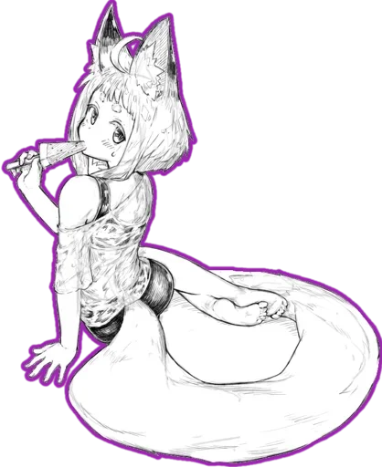 😒 Стикер «fox girl (jaco)» для Telegram