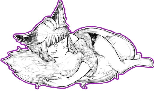 🥹 Стикер «fox girl (jaco)» для Telegram