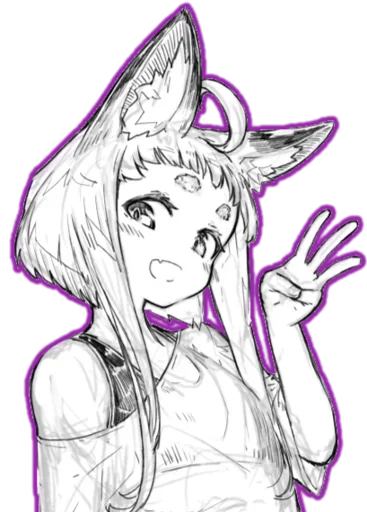 ☺️ Стикер «fox girl (jaco)» для Telegram