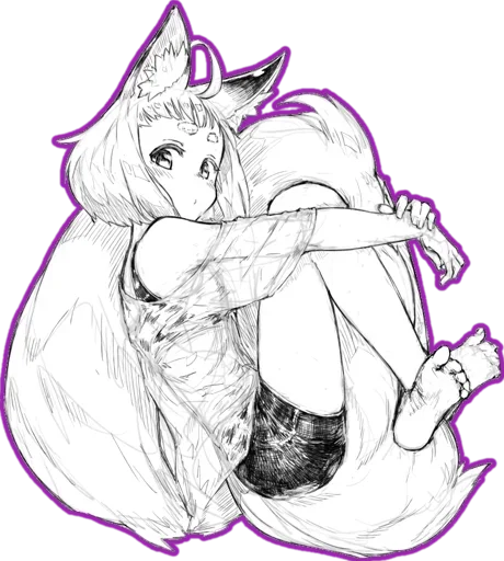 😳 Стикер «fox girl (jaco)» для Telegram