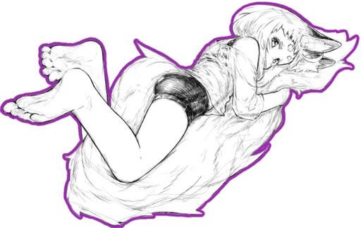 🥹 Стикер «fox girl (jaco)» для Telegram