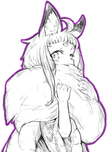 🙄 Стикер «fox girl (jaco)» для Telegram