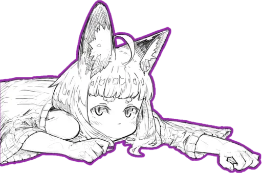 😒 Стикер «fox girl (jaco)» для Telegram
