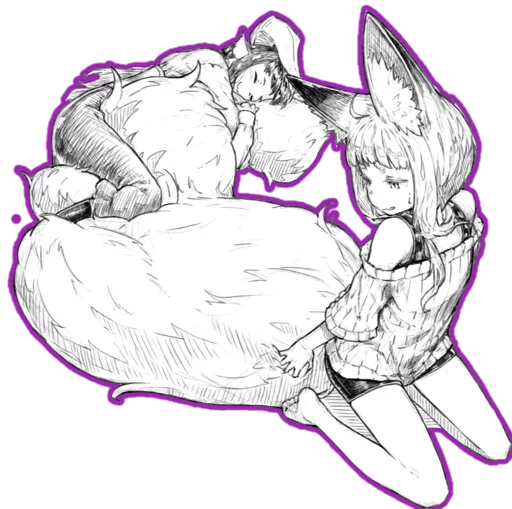 😌 Стикер «fox girl (jaco)» для Telegram