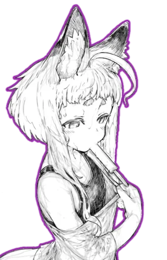 😔 Стикер «fox girl (jaco)» для Telegram