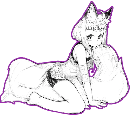 🥹 Стикер «fox girl (jaco)» для Telegram