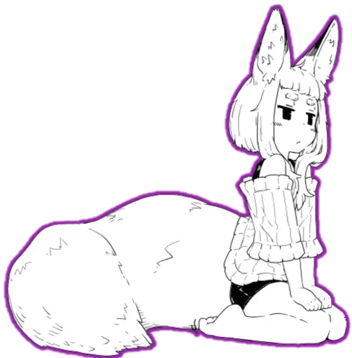 😒 Стикер «fox girl (jaco)» для Telegram