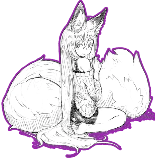☺️ Стикер «fox girl (jaco)» для Telegram