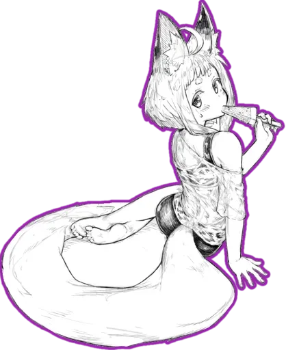 😒 Стикер «fox girl (jaco)» для Telegram