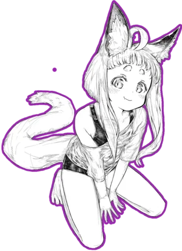 🙄 Стикер «fox girl (jaco)» для Telegram