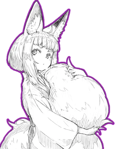 😳 Стикер «fox girl (jaco)» для Telegram