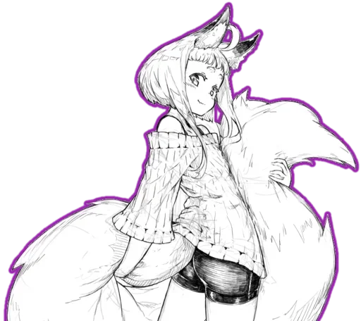 😊 Стикер «fox girl (jaco)» для Telegram